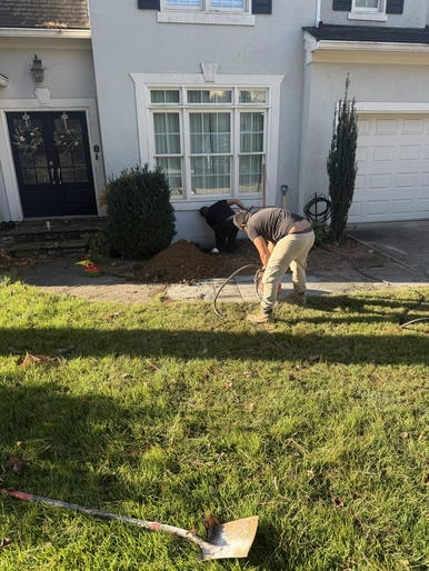Sewer Line Repair Site Preparation