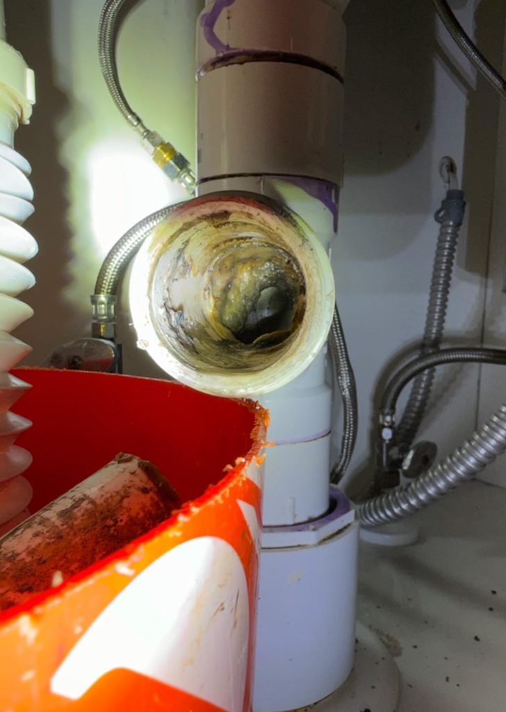 Pipe Interior Showing Heavy Buildup