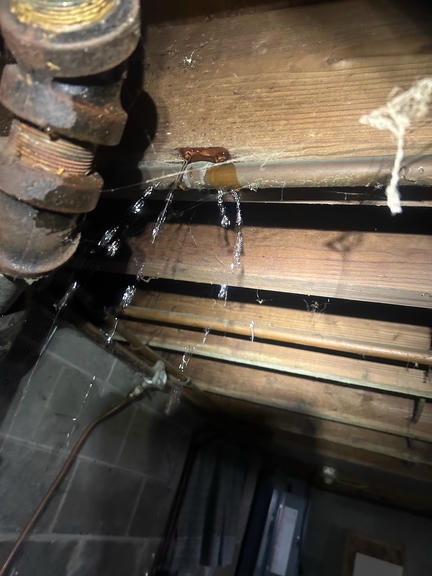 Water Leak From Ceiling Pipe Joint